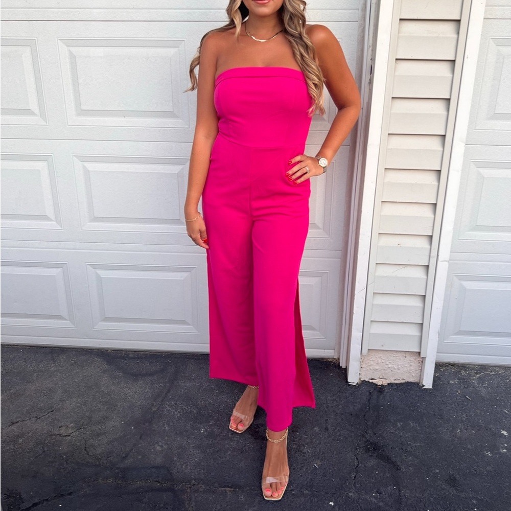 Strapless Pink Jumpsuit
